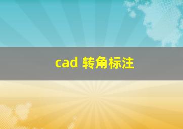 cad 转角标注